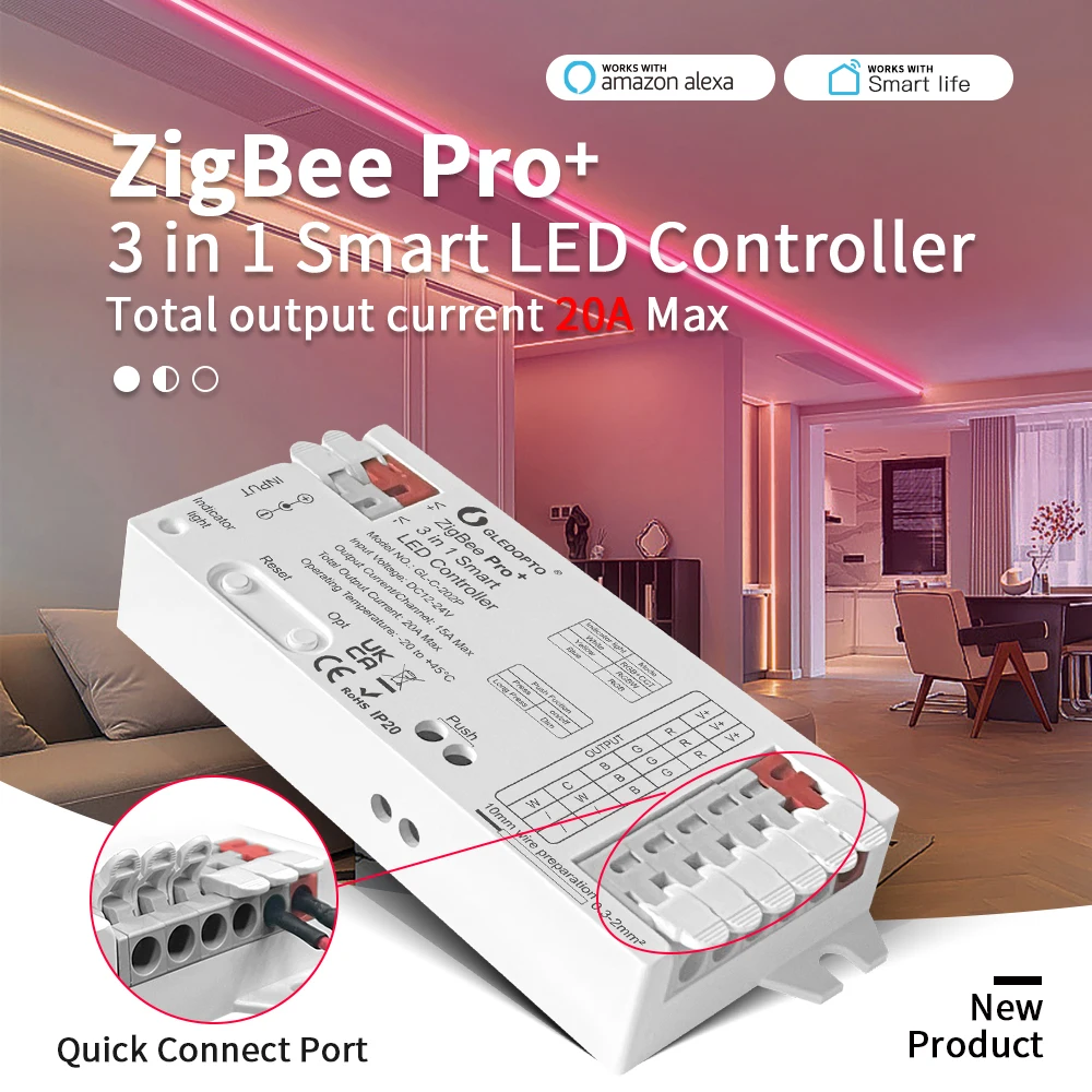 GLEDOPTO-LED Controlador de Lu - Zigbee Coordinator Stick avaliação e preço